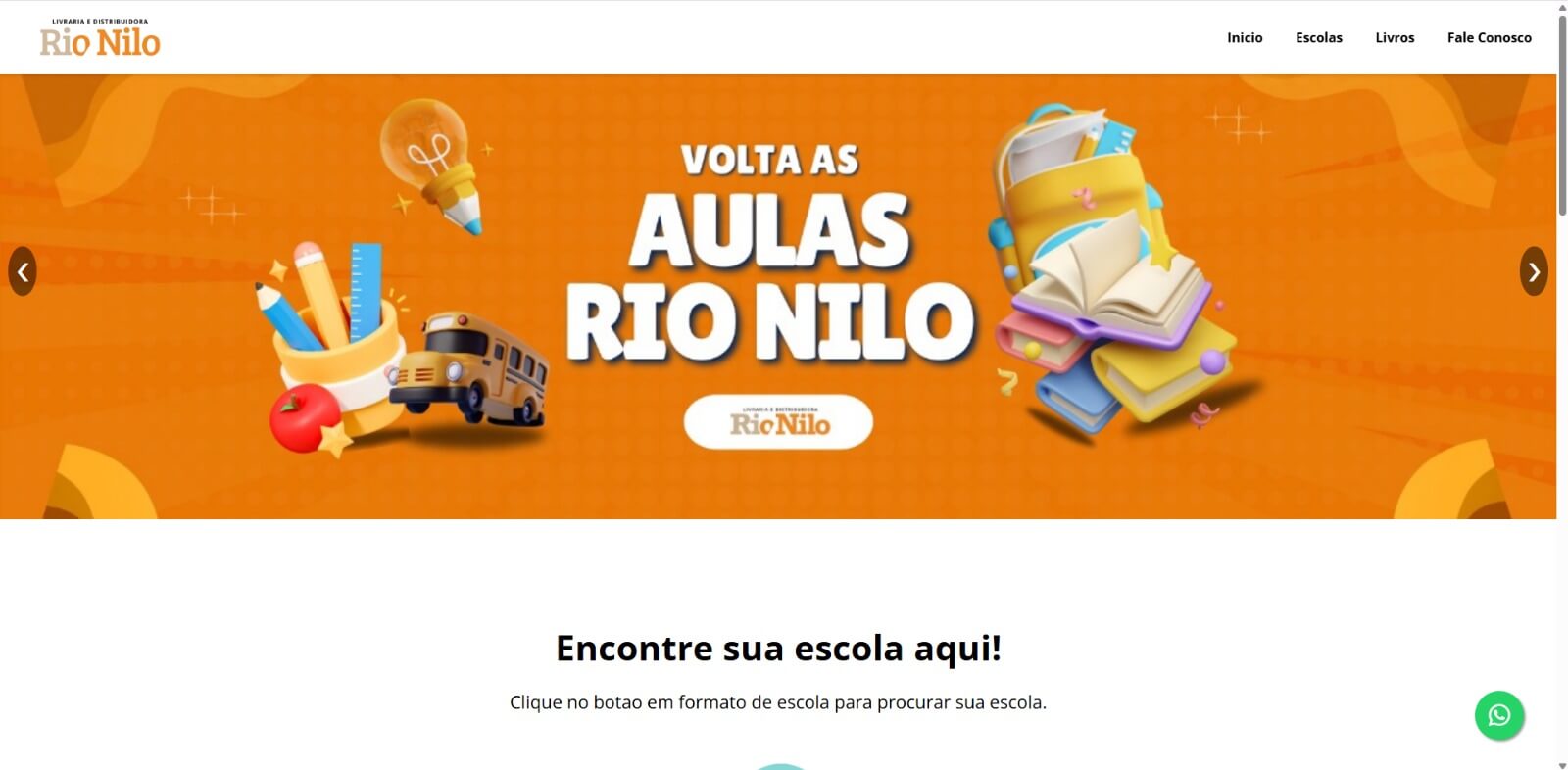 Site institucional para a Livraria e Distribuidora Rio Nilo.